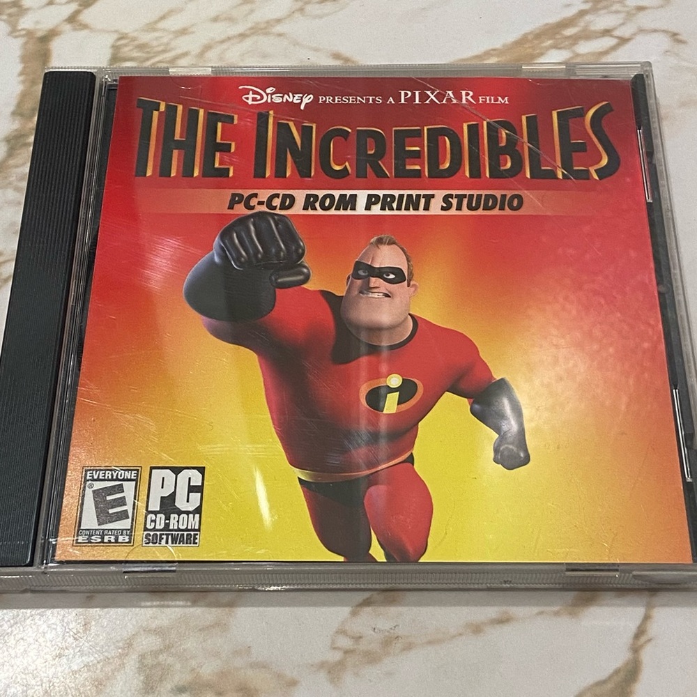 The Incredibles Disney Pixar Print Studio 2005 Windows 98 Photo Editor Software